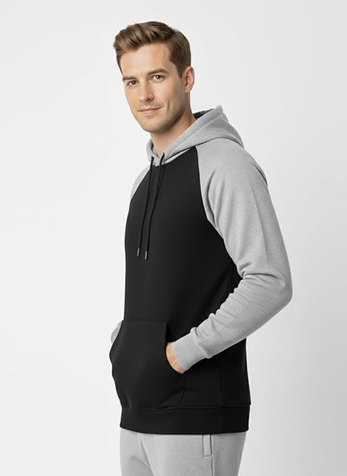 Kangaroo Pockets Hoodie with Drawstring Capishon