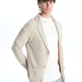 Men Standard Fit Jacket Neck Knitwear Cardigan