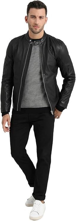 Leather (C23) Motorcycle Jacket Men