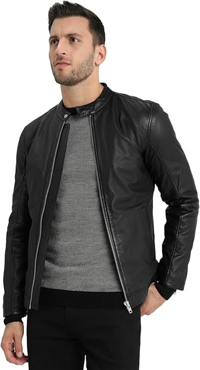 Leather (C23) Motorcycle Jacket Men