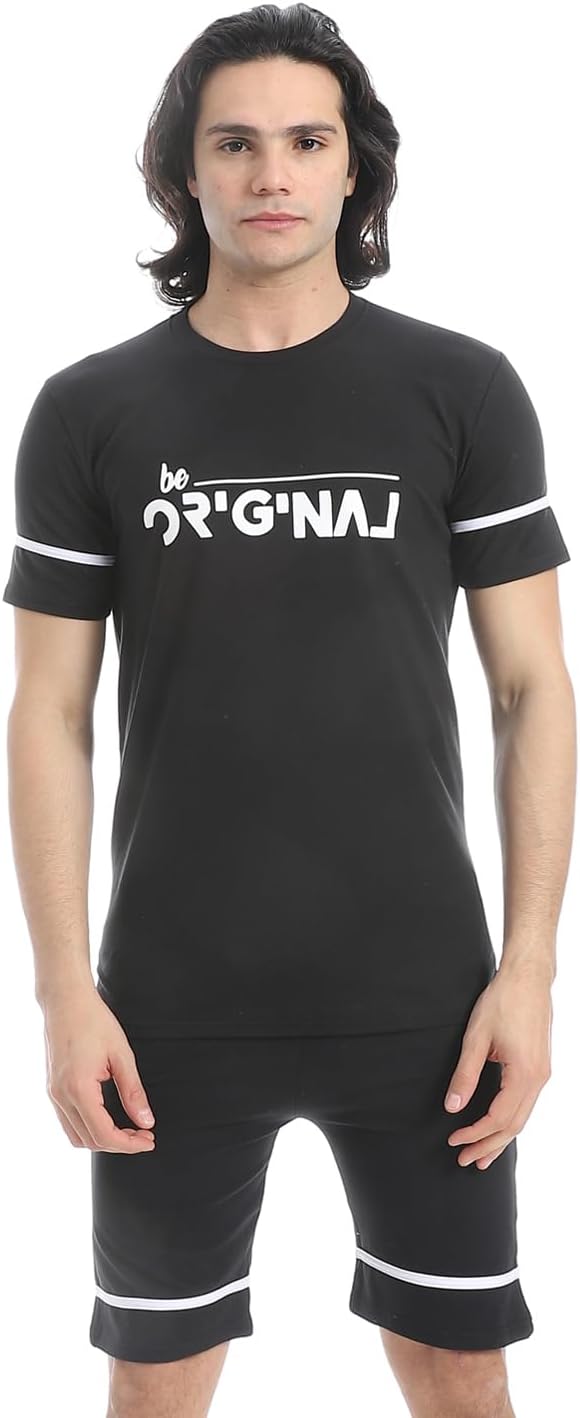 Men's 2-Piece Cotton Half-Sleeve Pajama With Short Set